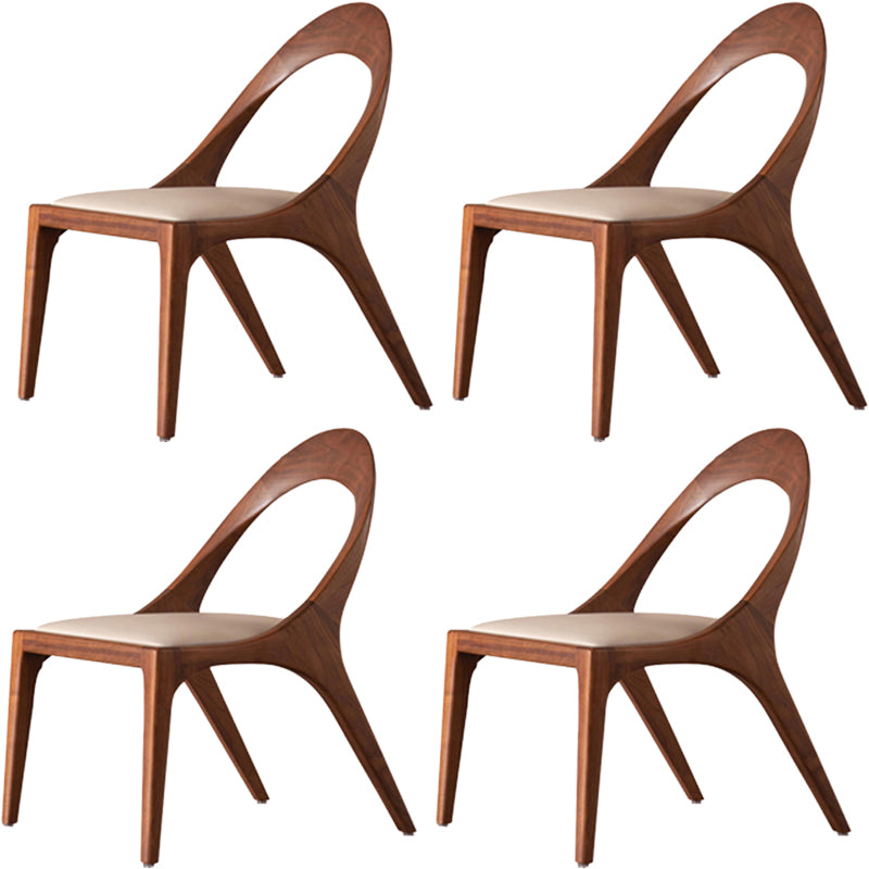 Contemporary Style Open Back Solid Wood Home Dining Side Chair