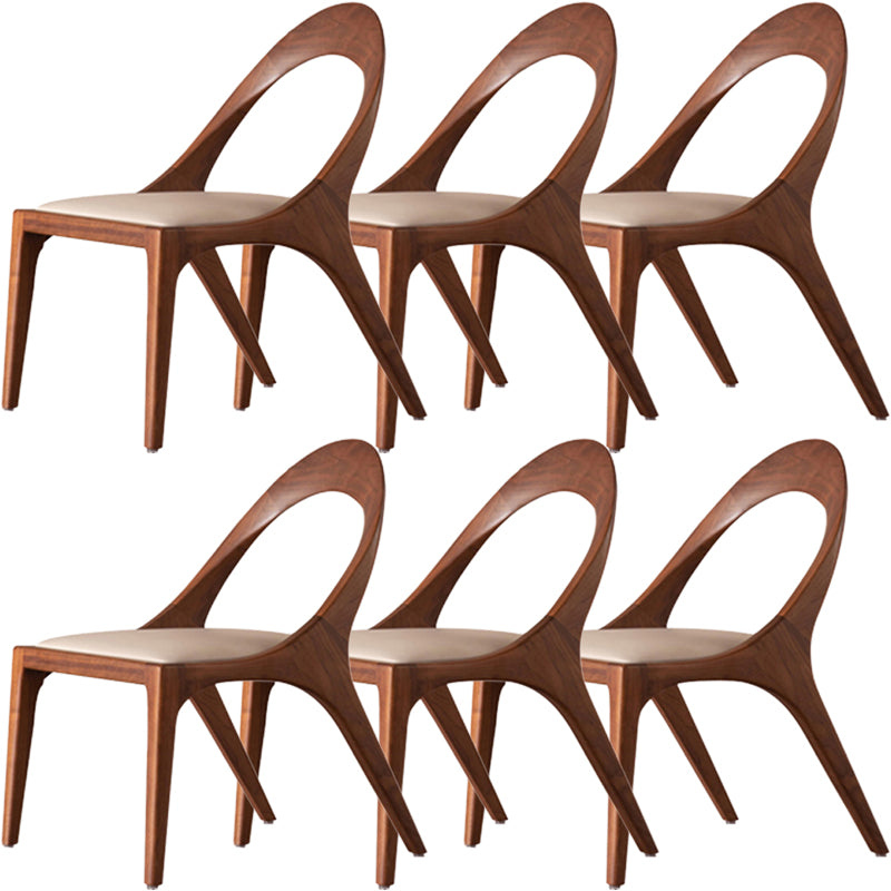 Contemporary Style Open Back Solid Wood Home Dining Side Chair