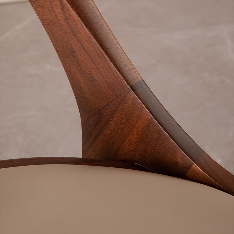 Contemporary Style Open Back Solid Wood Home Dining Side Chair
