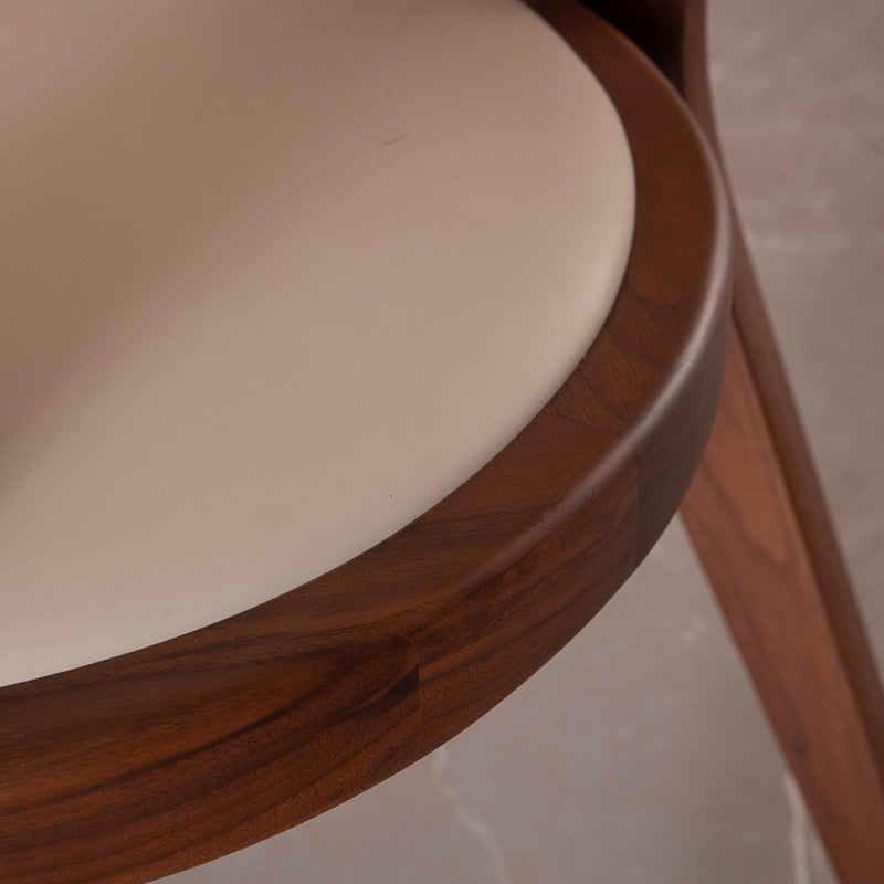 Contemporary Style Open Back Solid Wood Home Dining Side Chair