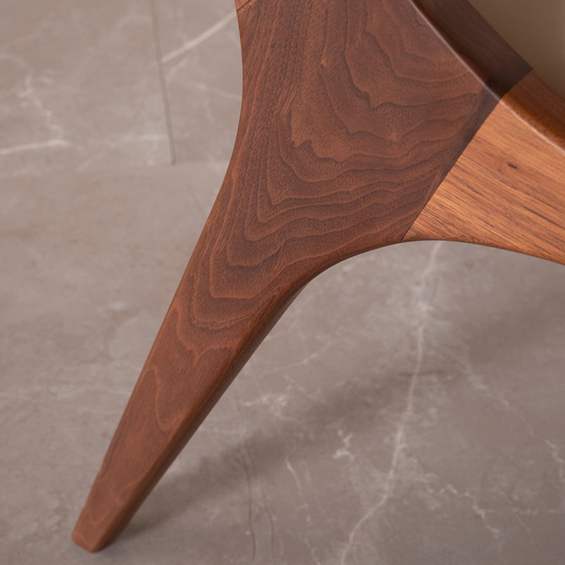 Contemporary Style Open Back Solid Wood Home Dining Side Chair