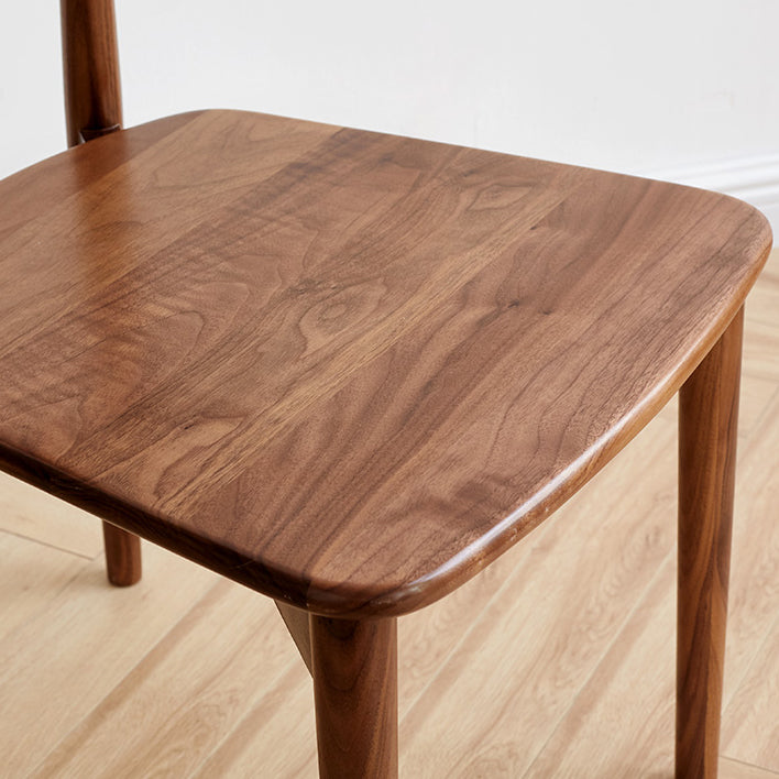 Indoor Contemporary Solid Wood Open Back Armless Dining Side Chair