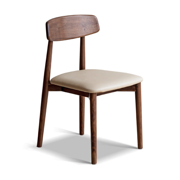 Indoor Contemporary Solid Wood Open Back Armless Dining Side Chair