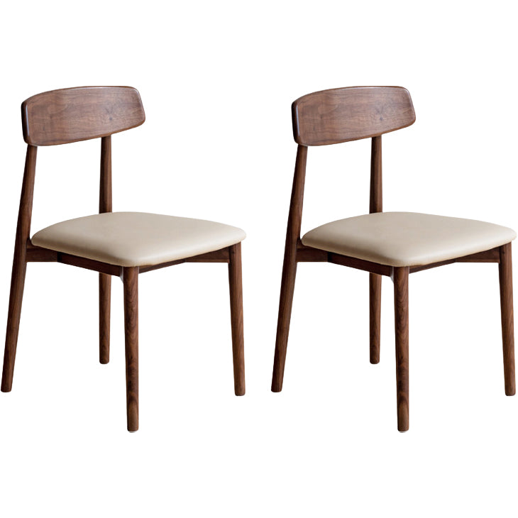 Indoor Contemporary Solid Wood Open Back Armless Dining Side Chair
