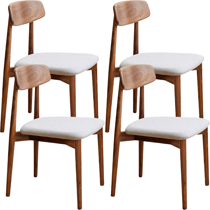 Indoor Contemporary Solid Wood Open Back Armless Dining Side Chair