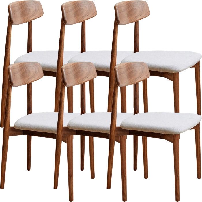 Indoor Contemporary Solid Wood Open Back Armless Dining Side Chair