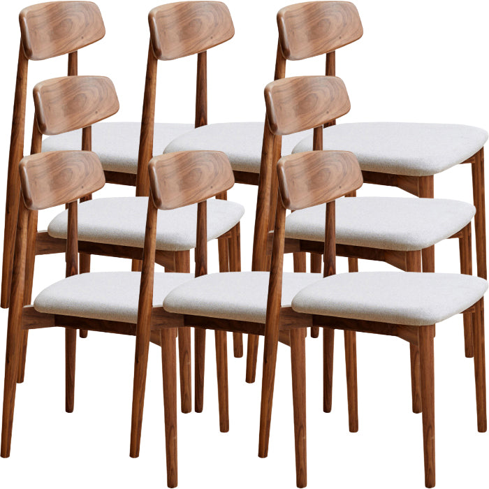 Indoor Contemporary Solid Wood Open Back Armless Dining Side Chair