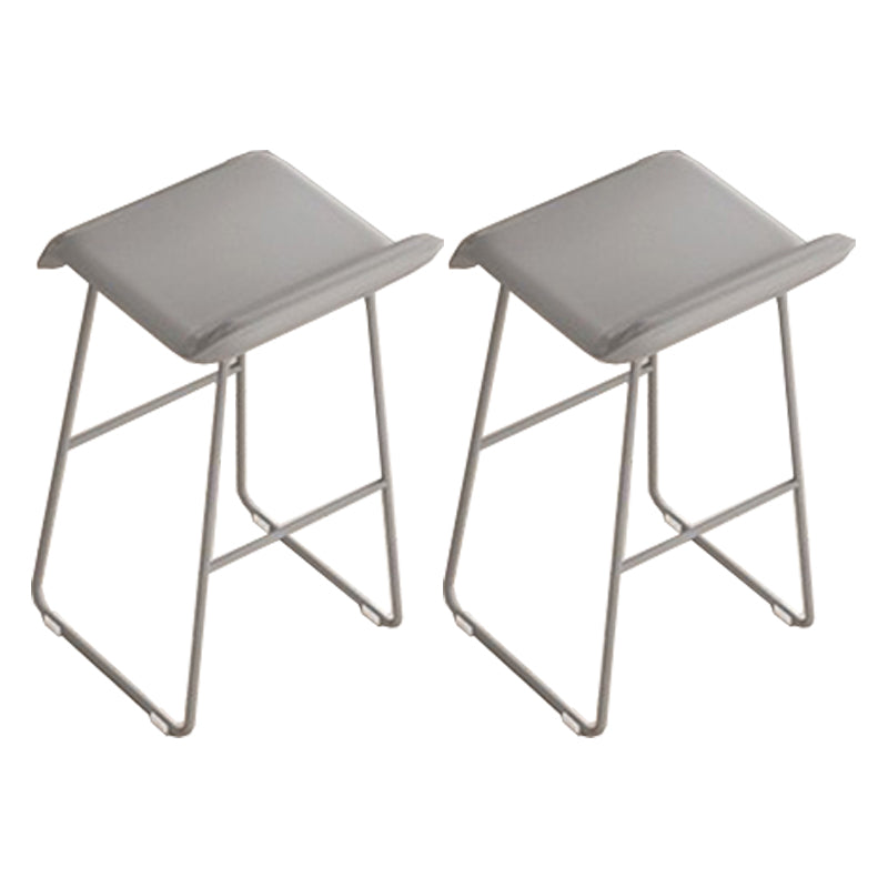 Contemporary Metal Legs PU Leather Indoor Barstool with Cushion