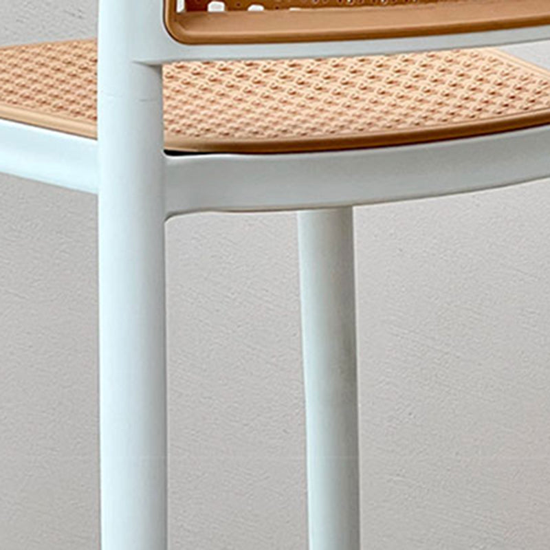 Modern Style Backrest Counter Stool with Metal Base and 4 Legs