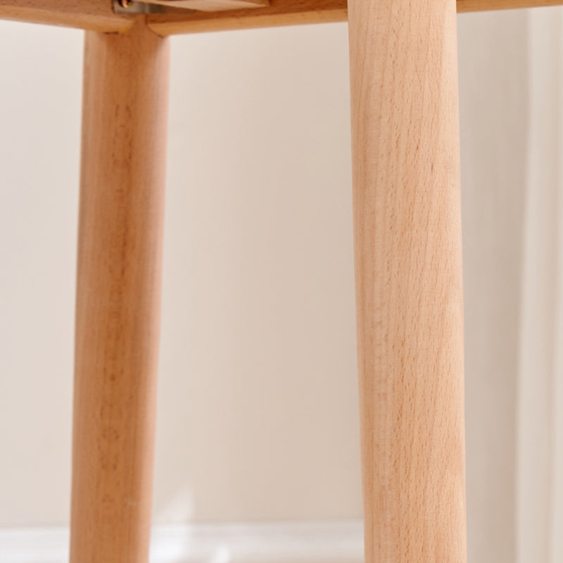 Modern Low Back Counter-height Stool with Solid Wood and Plastic