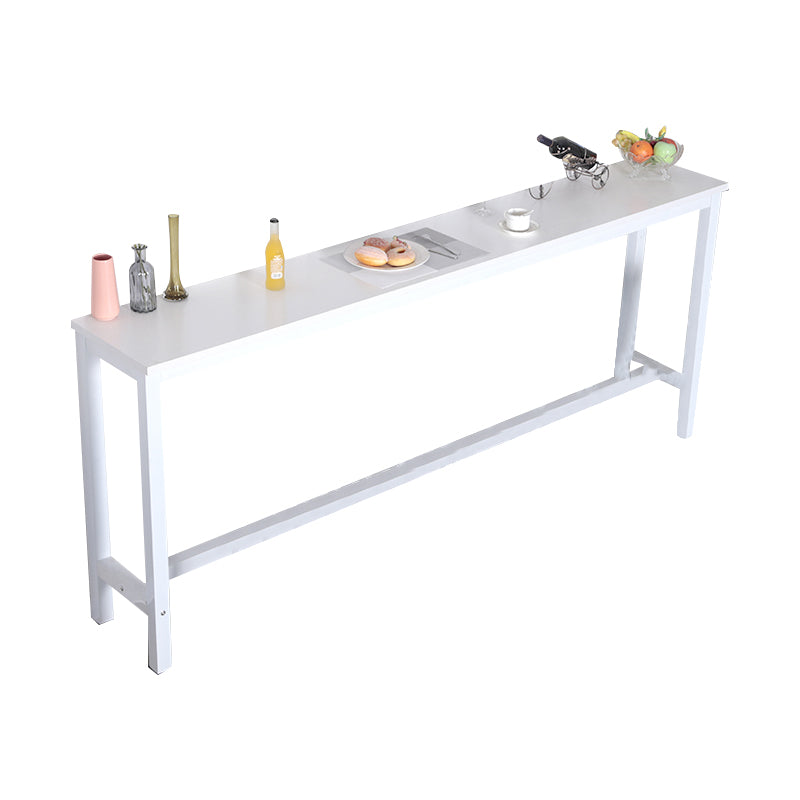 Contemporary Style 1/4/5 Pieces Wood Rectangular Bar Table Set for Indoor