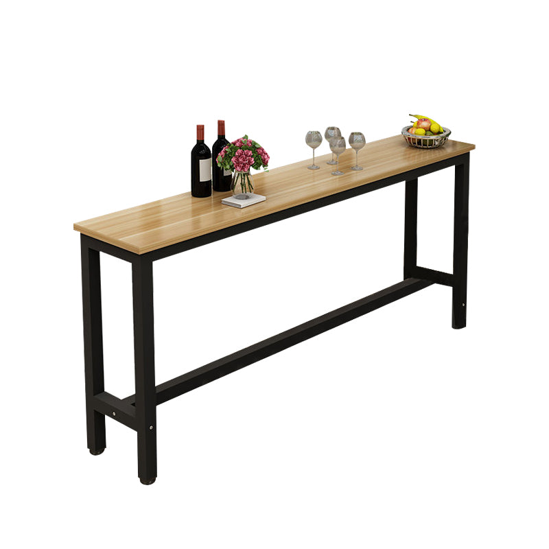 Contemporary Style 1/4/5 Pieces Wood Rectangular Bar Table Set for Indoor