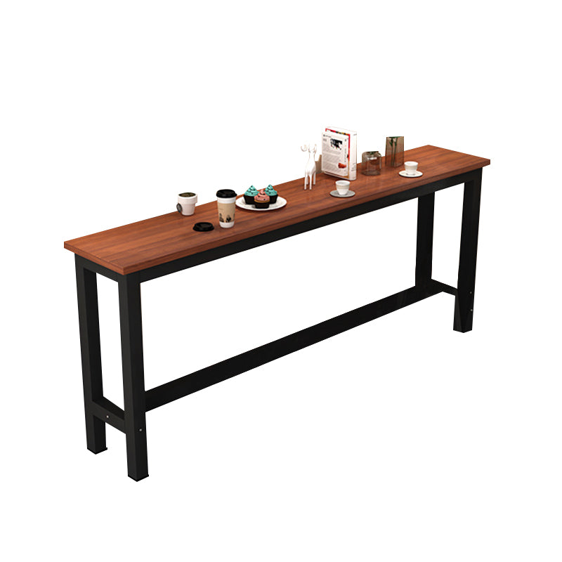 Contemporary Style 1/4/5 Pieces Wood Rectangular Bar Table Set for Indoor