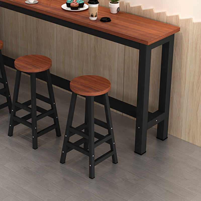 Contemporary Style 1/4/5 Pieces Wood Rectangular Bar Table Set for Indoor