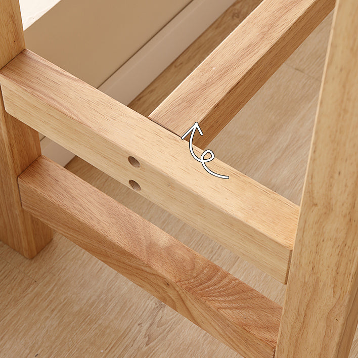 Modern Rubberwood Trestle Base Rectangle Bar Table for Kitchen Dining Room