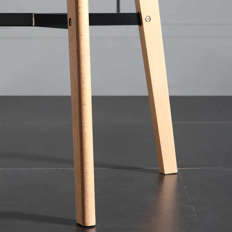 Modern Indoor Rectangle Trestle Bar Dining Table in Stone and Wood