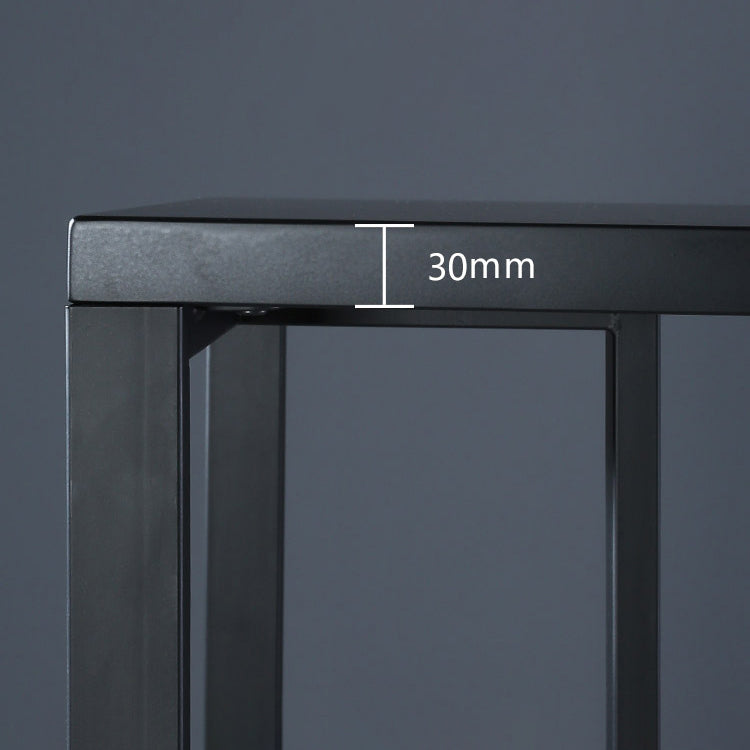 Contemporary Indoor Rectangle Trestle Bar Dining Table with Metal Legs