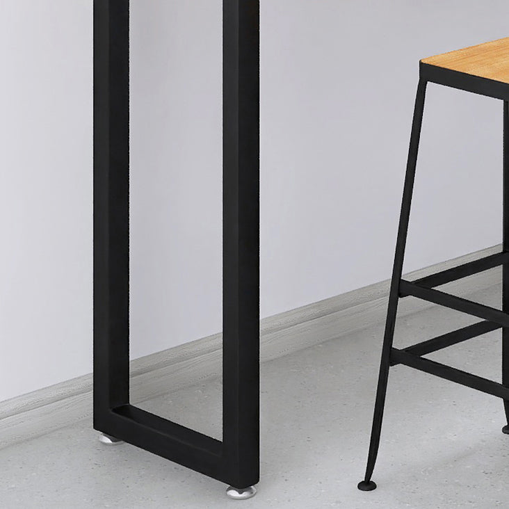 Solid Wood Sled Base Rectangle Bar Table for Kitchen Dining Room