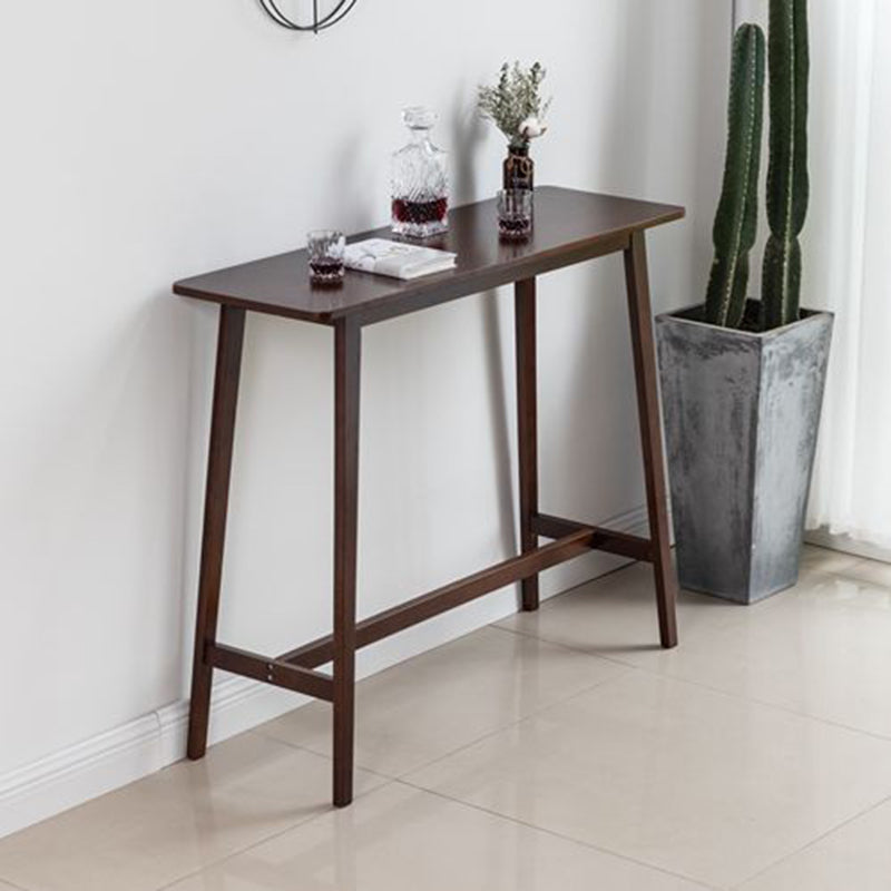 Traditional Rectangle Solid Wood Living Room Bar Dining Table