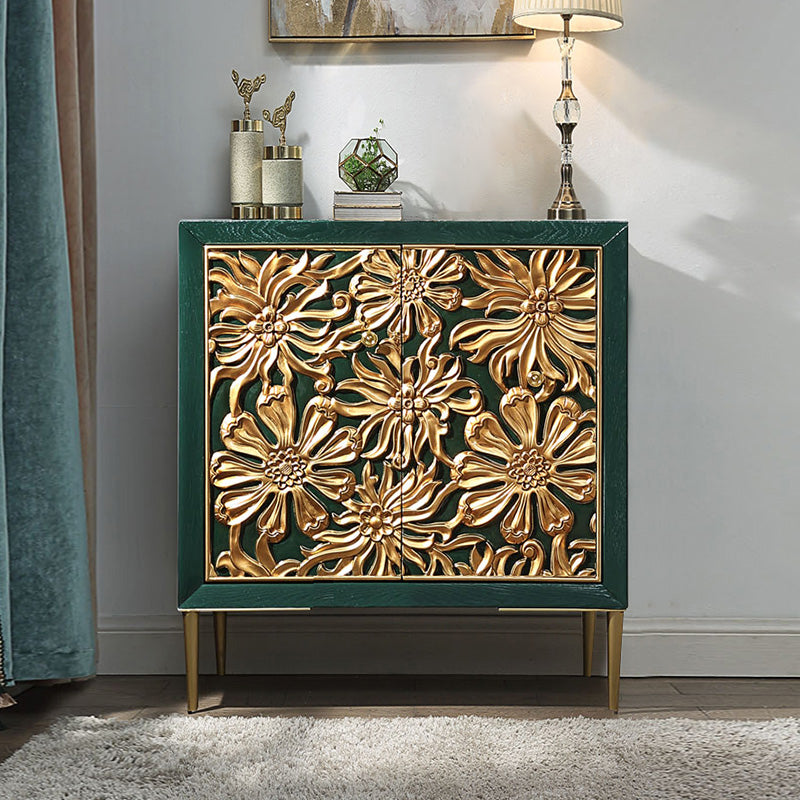 Glam Style Adjustable Shelving Sideboard Wood Cabinets Buffet Table