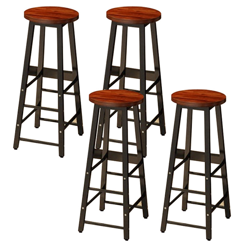 Contemporary Style 1/4/5/9 Pieces Solid Wood Rectangular Bar Table Set for Indoor