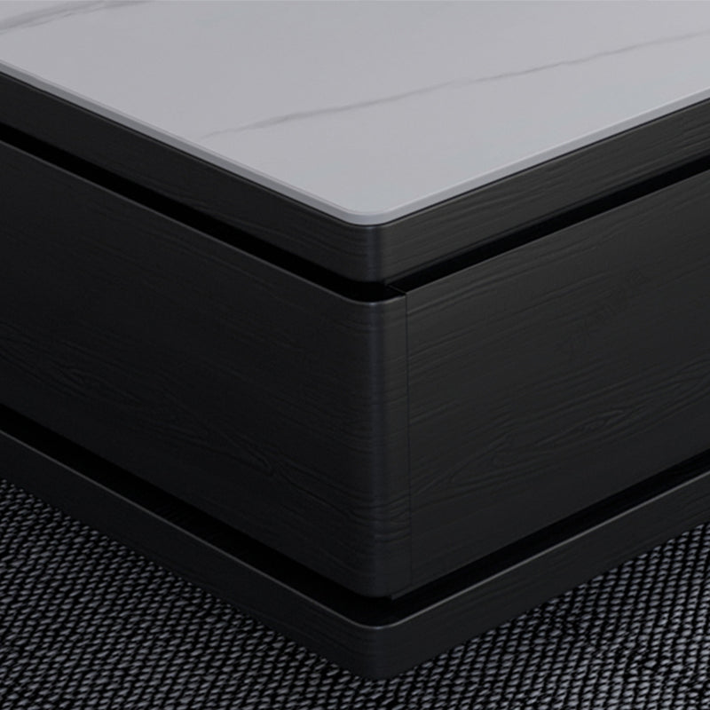 15"H Contemporary Cocktail Table Storage Rectangle Coffee Table