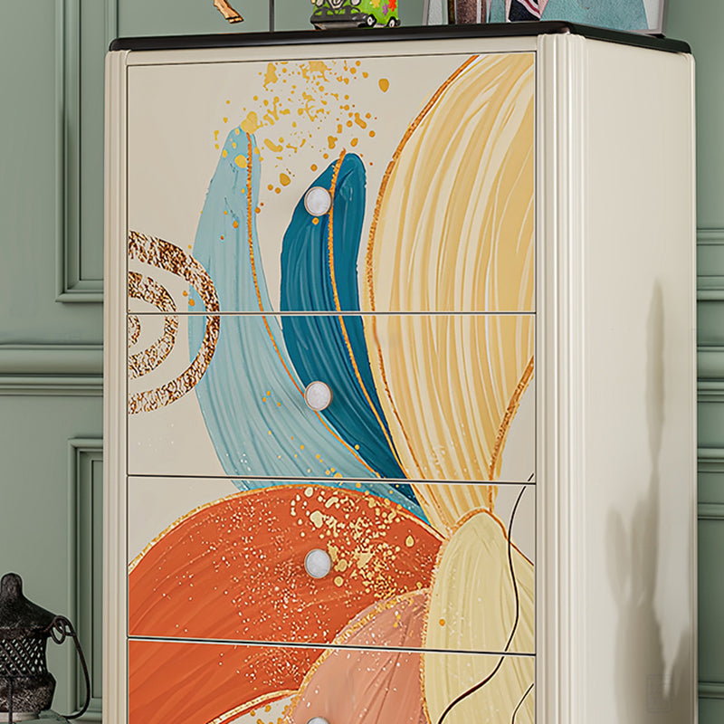 Vertical Storage Chest Dresser Modern Storage Chest with 5 Drawers