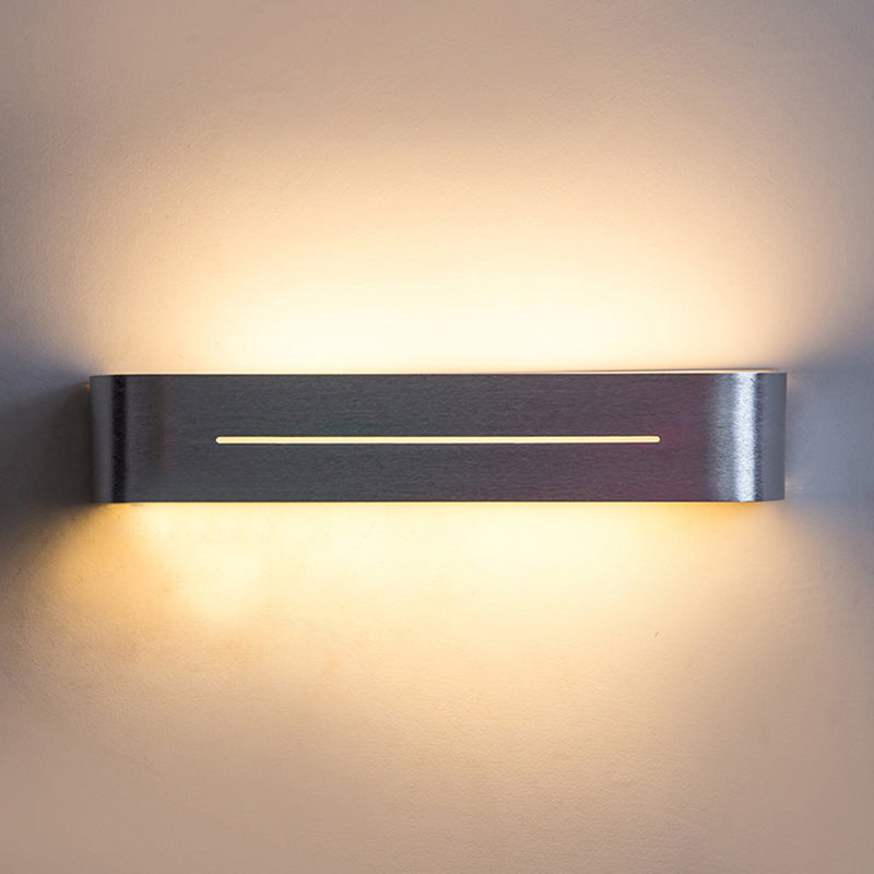 Lumière à lave-LED à LED de 11 "/ 15" moderne avec une teinte en aluminium argenté, appiculture d'éclairage rectangulaire, lumière chaude / blanche