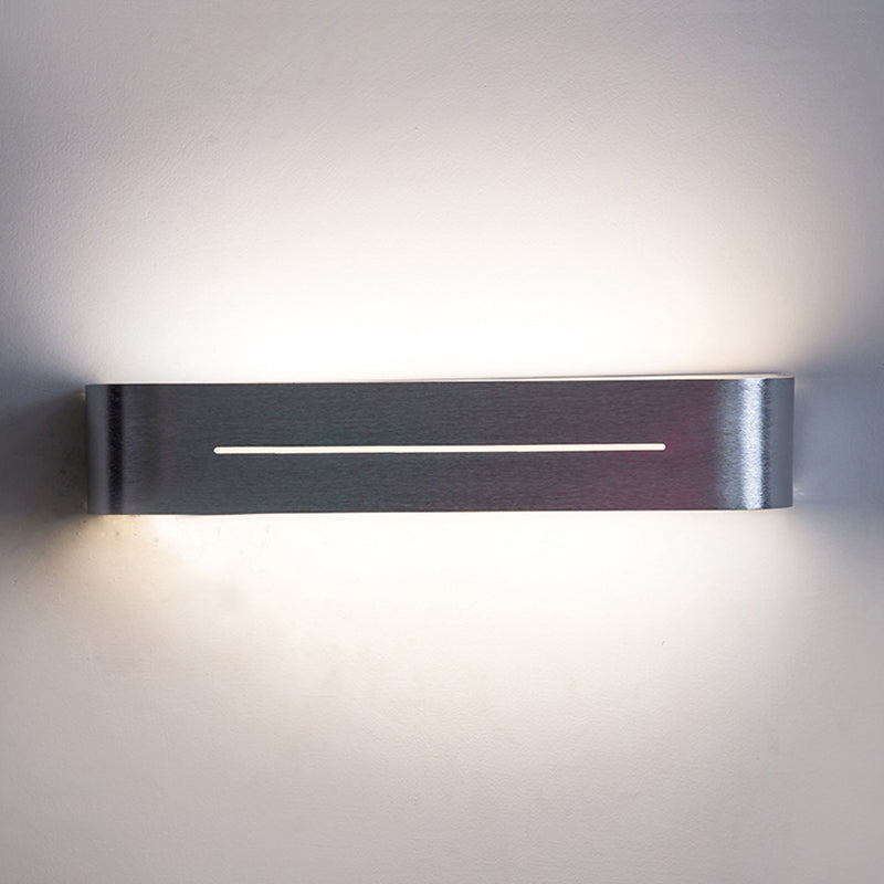 Lumière à lave-LED à LED de 11 "/ 15" moderne avec une teinte en aluminium argenté, appiculture d'éclairage rectangulaire, lumière chaude / blanche