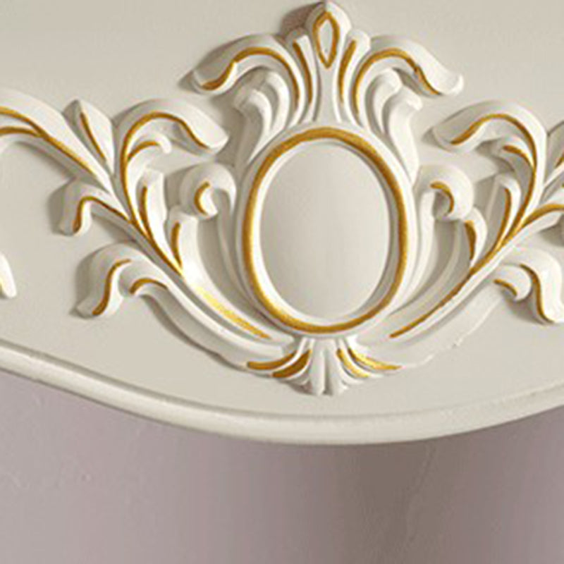 Free Form Shape Contemporary Console Table Wood Console Sofa Table in White