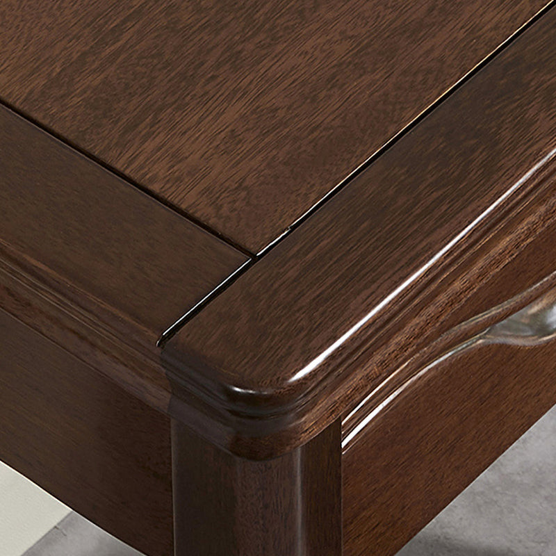 Solid Wood 2 Drawers Office Desk Bedroom Parsons Base Writing Desk