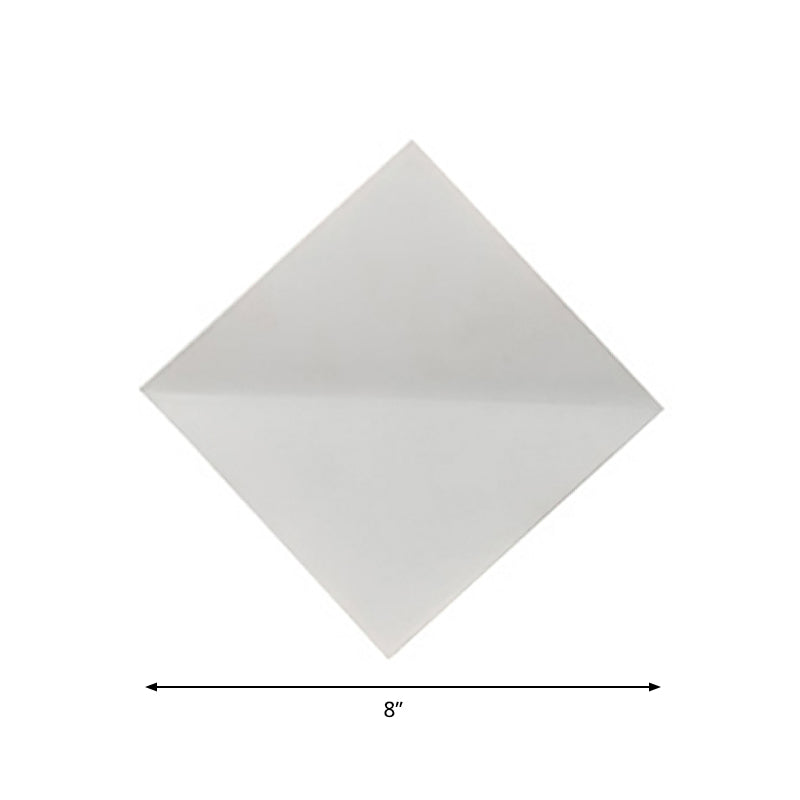 Einfache stilvolle gebogene Wandleuchten mit quadratischer Schatten Acryl warm/weiße leichte LED -Schlafzimmer Wandmontagelampe in Weiß