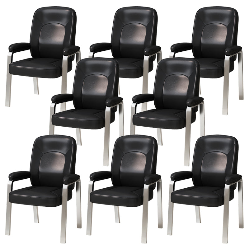Modern Fixed Arms Office Chair No Wheels Desk Chair for Home