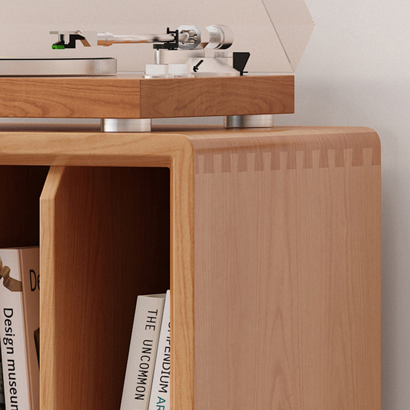 Vertical Solid Wood Bookshelf Contemporary Closed Back Bookcase