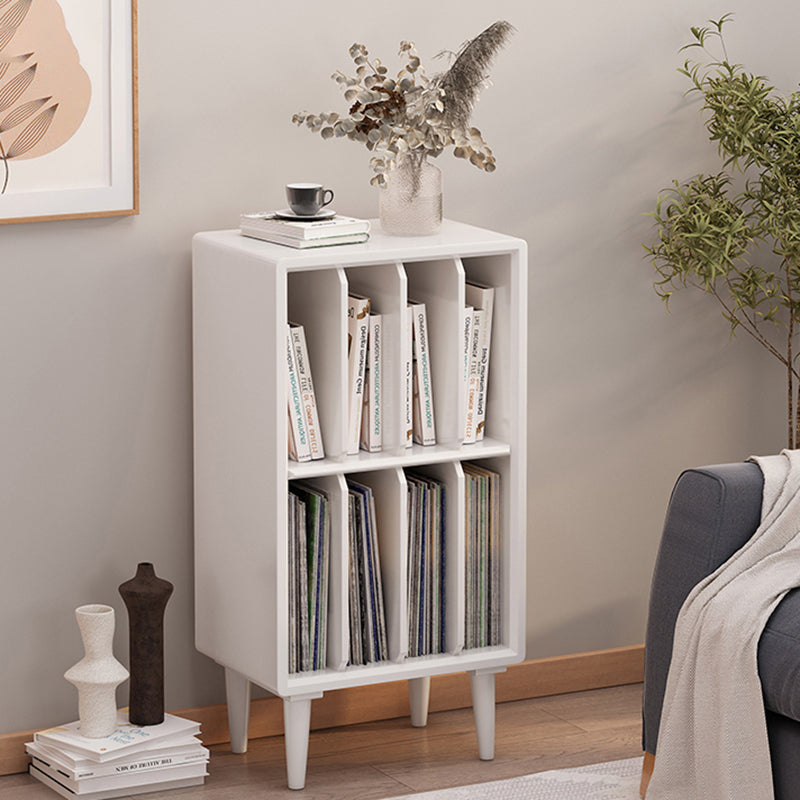 Vertical Solid Wood Bookshelf Contemporary Closed Back Bookcase
