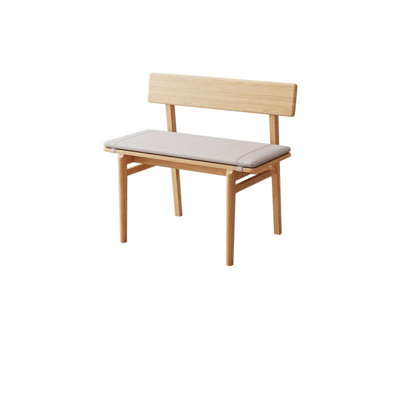 Rectangle Backrest Restaurant Bench Modern Seating Bench with Upholstered