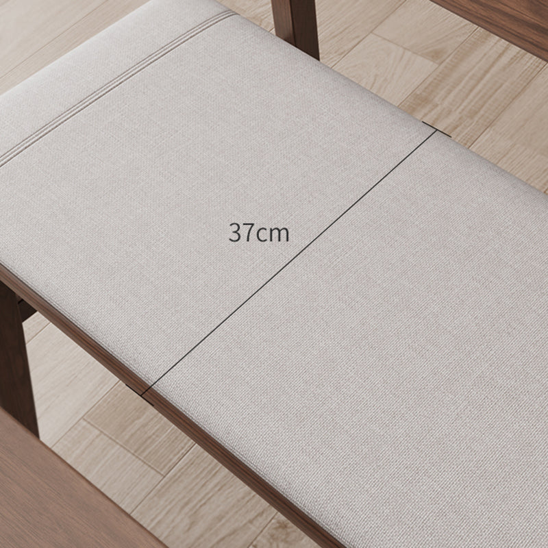 Rectangle Backrest Restaurant Bench Modern Seating Bench with Upholstered