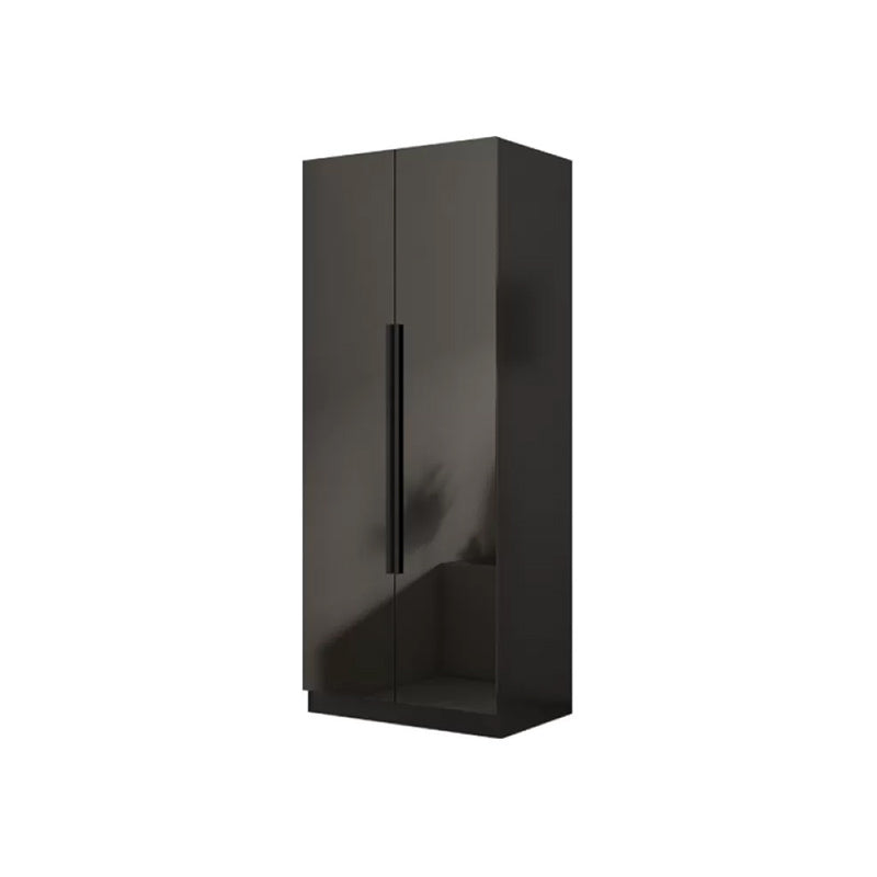 Modern Glass Doors Wardrobe Cabinet Black Bedroom Storage Cabinet