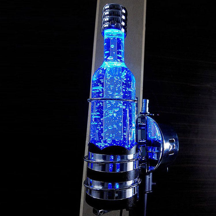 Contemporary Bottle Shaped Wall Lamp Crystal 1 Light Bar Cafe Wall Light in Multi Color/Purple/Blue Light