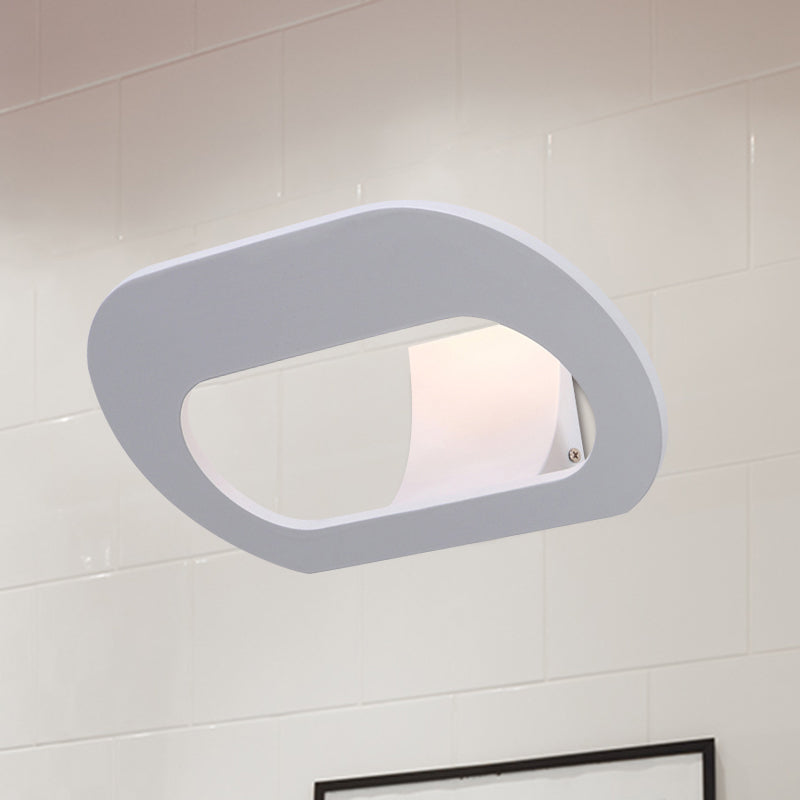 Lámpara de pared de dormitorio de sombra oval