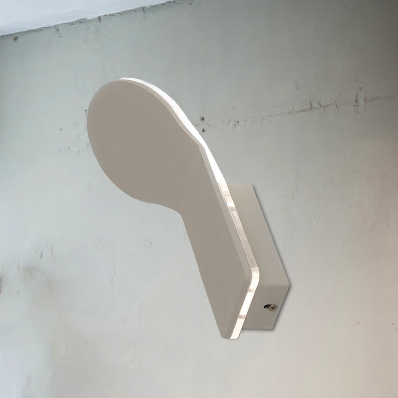 Luz de pared de curvas apliques de estilo moderno lámpara de pared de acabado blanco de aluminio en blanco/natural/cálida iluminación