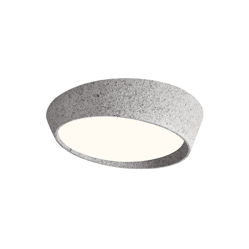 Distressed Finish Flush Mount Iron and Acrylic LED Industrial Ceiling Flush in Grey