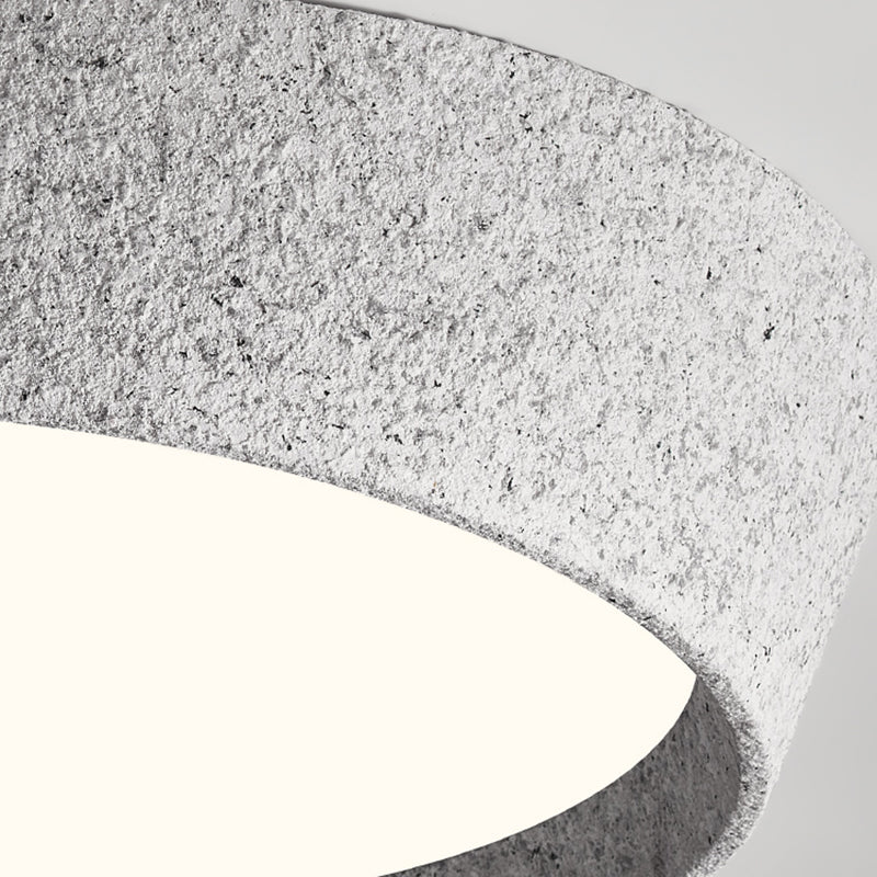 Distressed Finish Flush Mount Iron and Acrylic LED Industrial Ceiling Flush in Grey