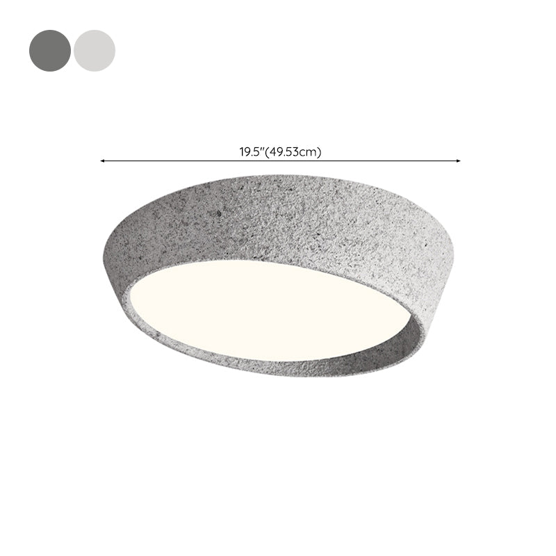 Distressed Finish Flush Mount Iron and Acrylic LED Industrial Ceiling Flush in Grey