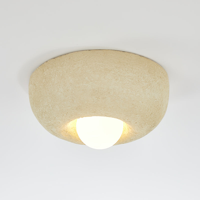 Industrial Flush Mount Plastic and Acrylic LED Ceiling Flush in White