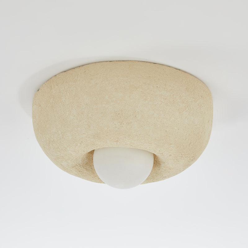Industrial Flush Mount Plastic and Acrylic LED Ceiling Flush in White