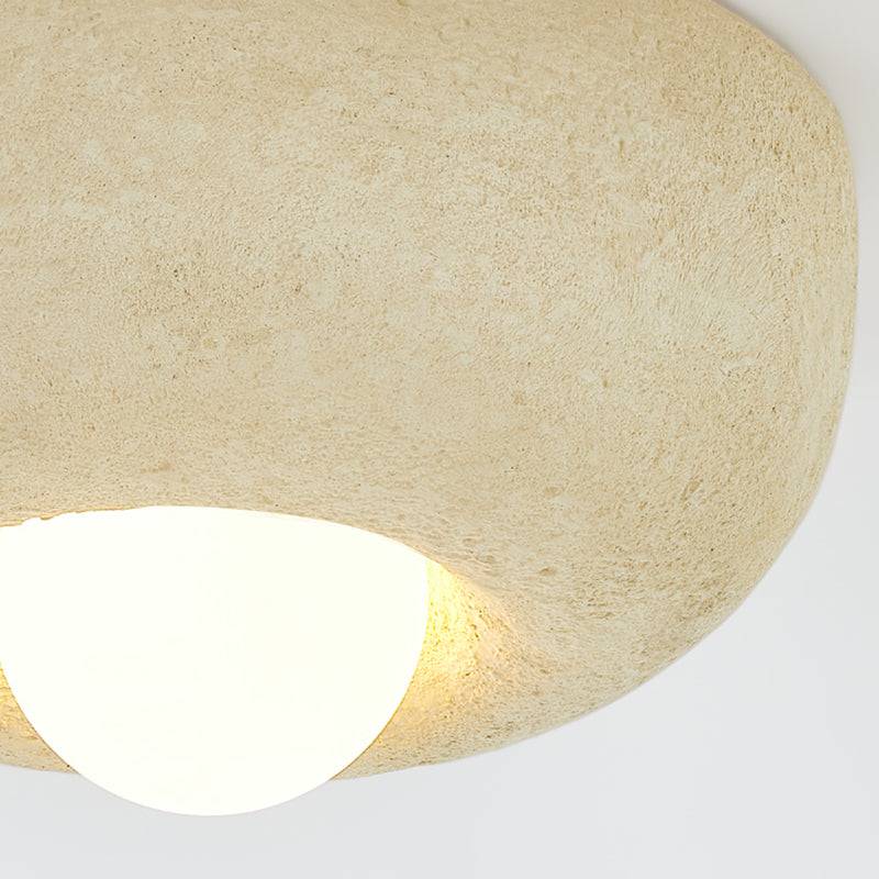 Industrial Flush Mount Plastic and Acrylic LED Ceiling Flush in White