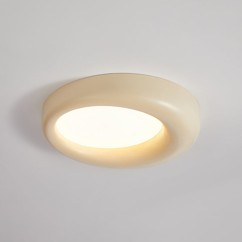 Round LED Ceiling Flush in White / Green / Red Modern Flush Ceiling