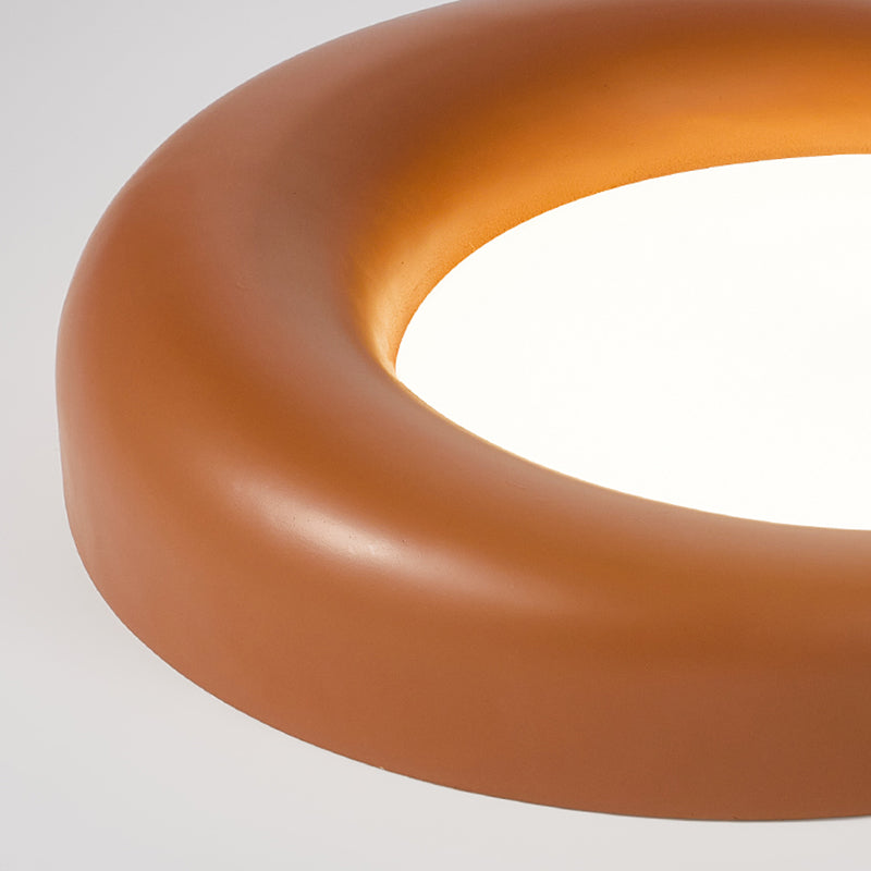 Round LED Ceiling Flush in White / Green / Red Modern Flush Ceiling