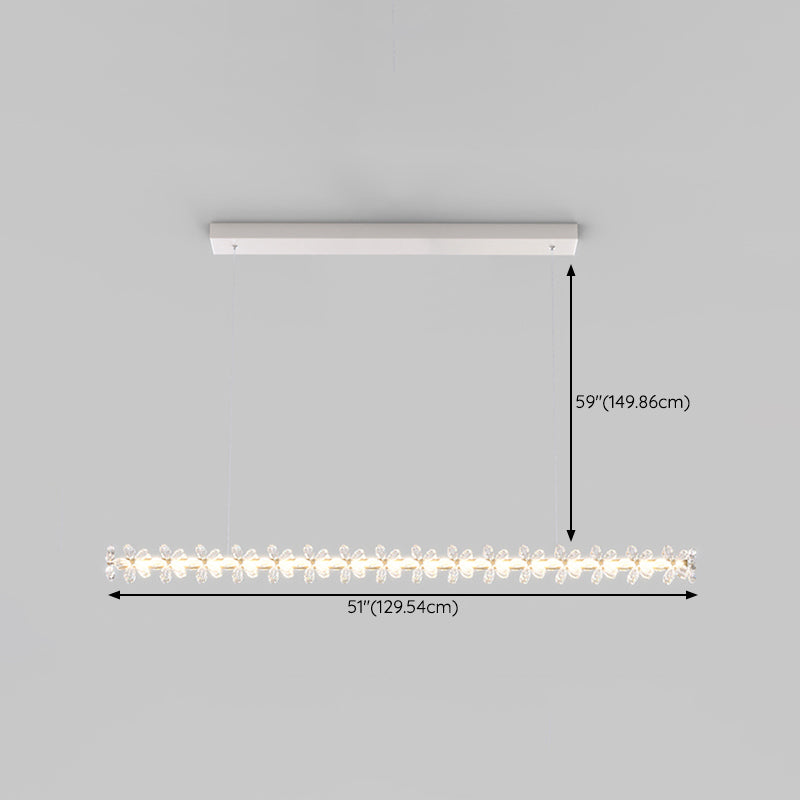 Modern Style Island Lamp LED Island Hanging Light with Crystal for Bedroom